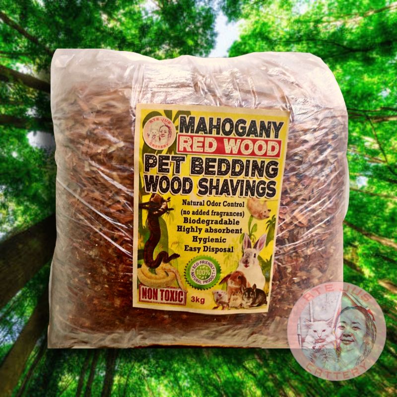 3kg Kusot Wood Shaving sawdust Mahogany Red Wood Pet Bedding Ate Jus