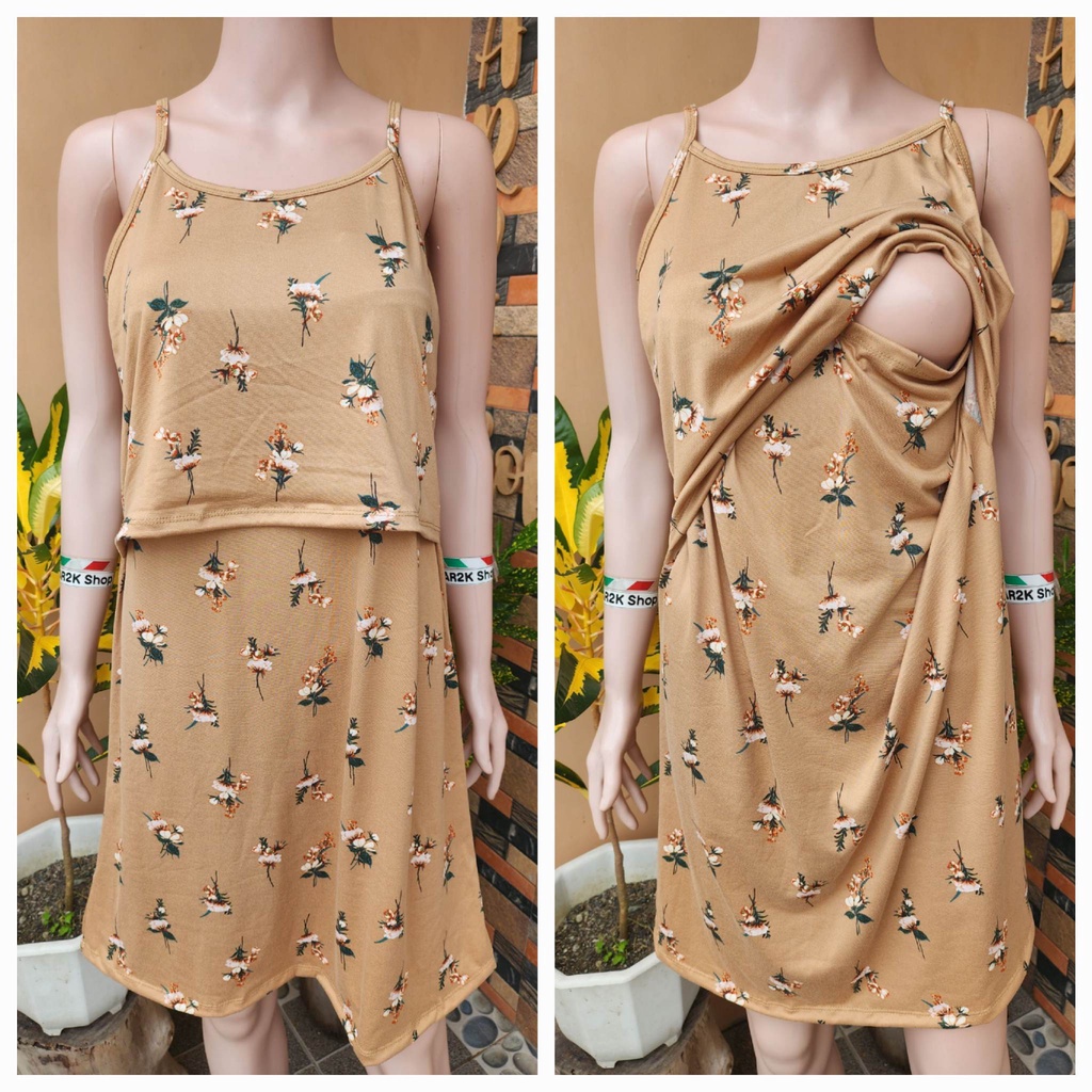 Breastfeeding and Maternity Daily Wear Dress (New Printed & Plain Designs Freesize fits up to XL)202
