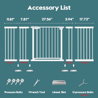25.59”-86.22” Adjustable Safety Baby Gate Door Fence for Dog Baby Kids Pet Child Stair Barrier fence #9