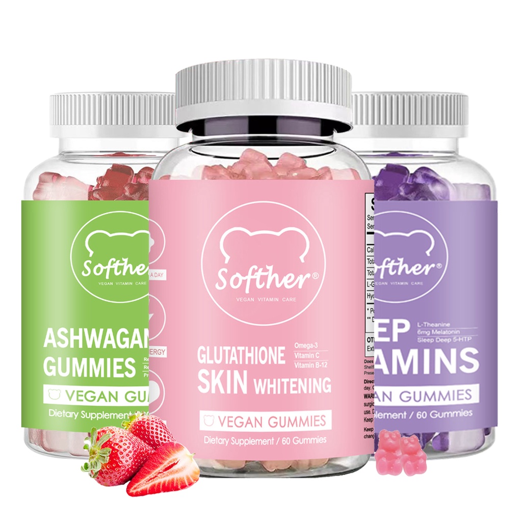 Softher Glutathione Gummies AntiAging/Boost Energy/Smooth Skin Gummy