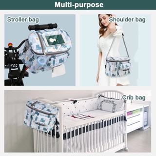 【Ship in 48h】Baby Bag Large Capacity Stroller Bag Multifunctional Mommy Shoulder Bag Portable Baby Diaper Bag Baby Bottle Cup Bag #5