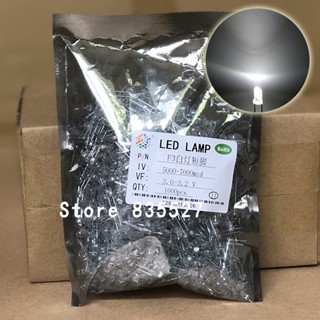 ▥1000pcs/lot 3MM F3 Kit Mixed 10 colors: White/Warm white/Red/2 Green/Blue/Pink/Purple UV/Orange/Ye #6