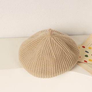 In stockNEWKorean Winter Baby Beret Hat Autumn Solid Bump Stripes Children's Knitted Berets Hats Fo #2