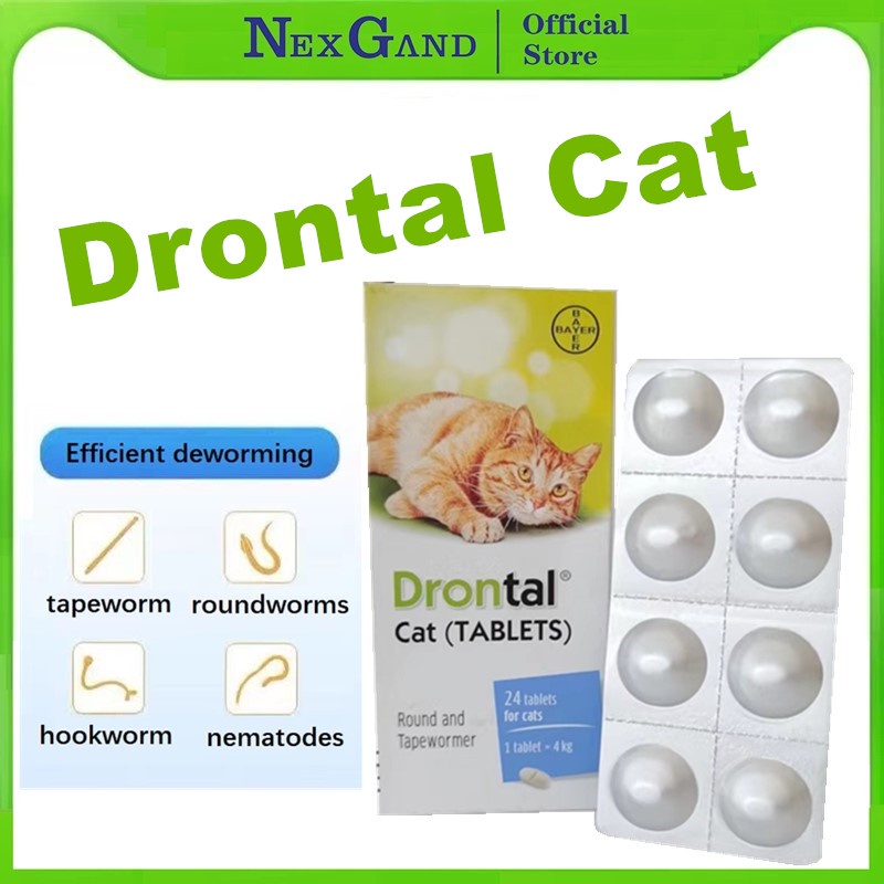 Drontal Cats 1 Box of 24 Delicious Cat Deworming Tablets Shopee Philippines