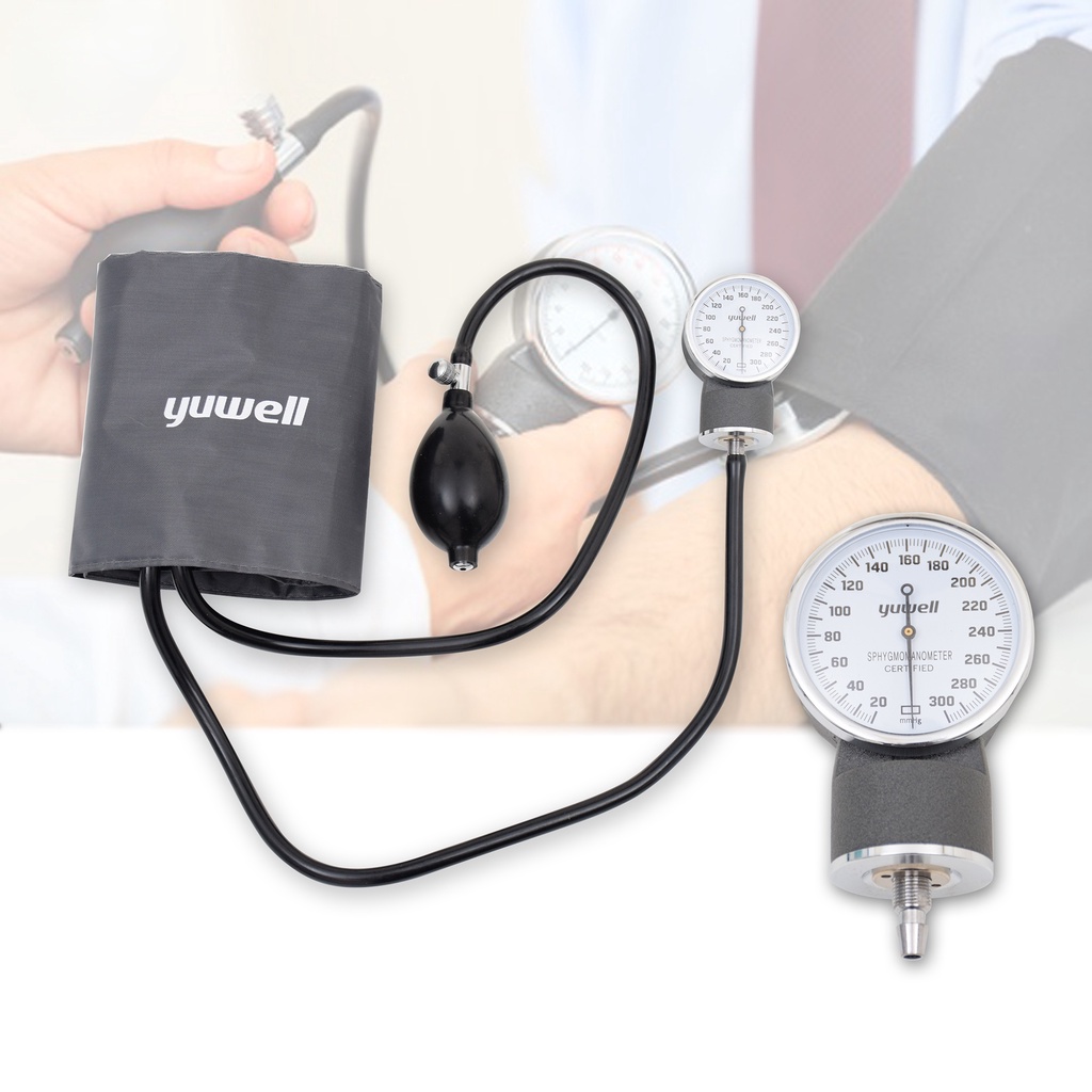 Malachi Yuwell Aneroid Sphygmomanometer (Black) Blood Pressure Monitor