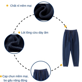 Fleece Pants For Boys size 25-45kg AKL, Thick Warm Felt Underwear For Babies 5 Years To 14 Years Old Korean Style #6