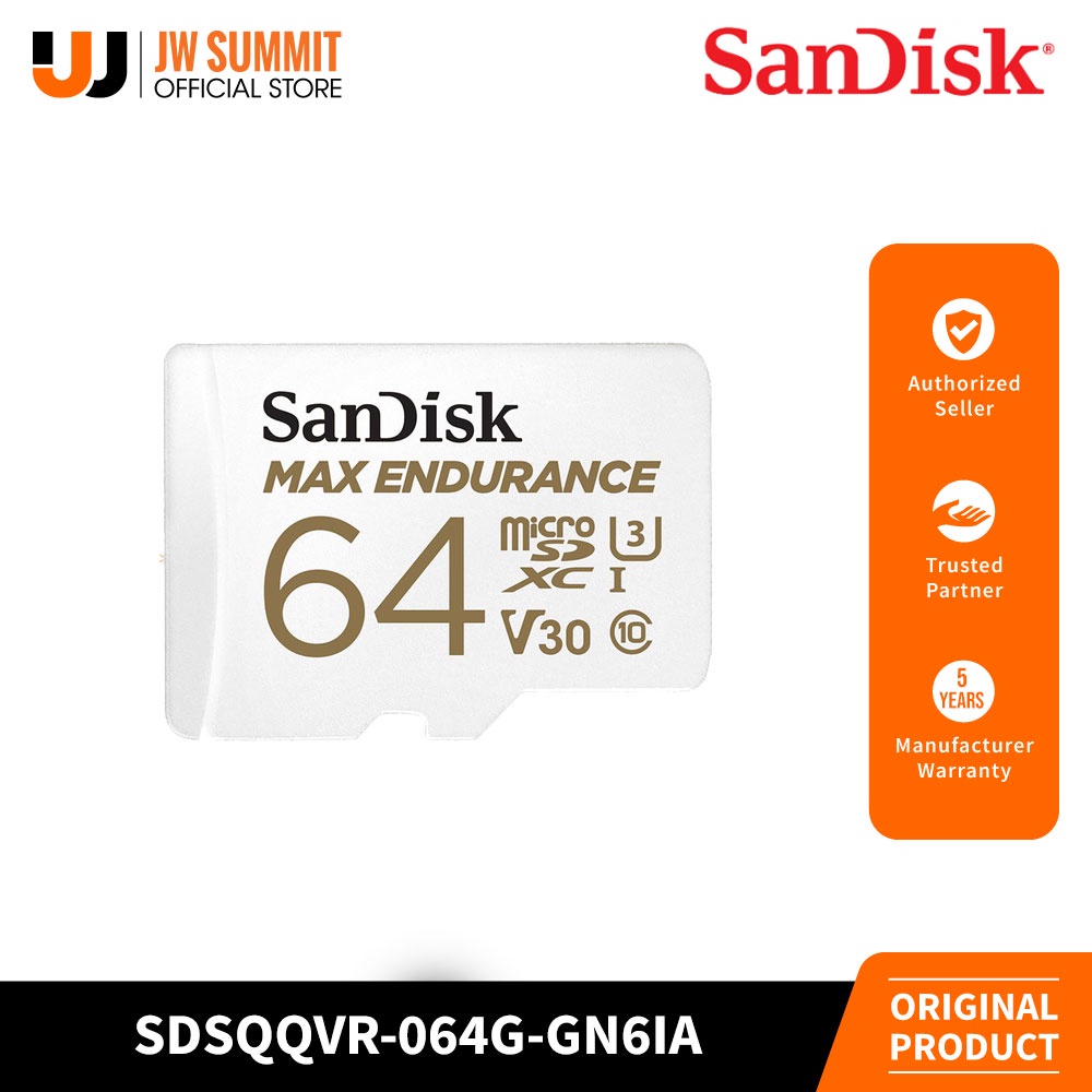 Sandisk Max Endurance 64gb Microsd Sdsqqvr 064g Gn6ia Shopee Philippines 8958