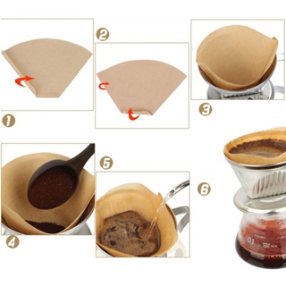 【Hot sale】Malcolm Folded Coffee Filter Paper Price Hand-Poured Paper Coffee Filter Hand Drip 40Pcs K #6