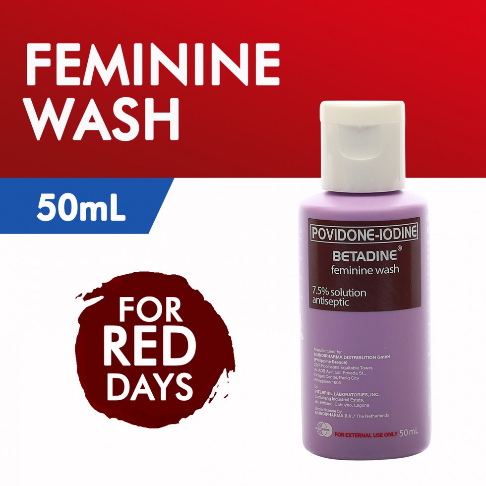 Betadine Povidoneiodine Feminine Wash 7.5 Solution Antiseptic 50ml