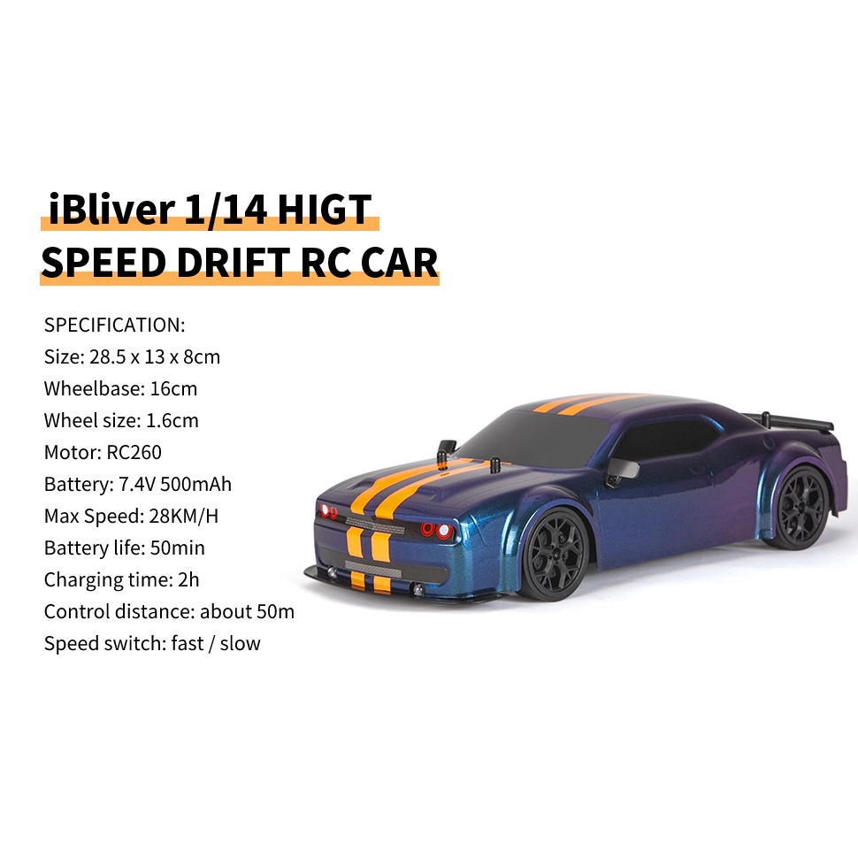 IBliver Rc Drift Cars 1:14 Remote Control Car 28 Km/H Vehicle 50Min Playing  Time 4Wd High Speed Sport Racing Cars Gifts Toy For Adults Kids | Shopee  Philippines