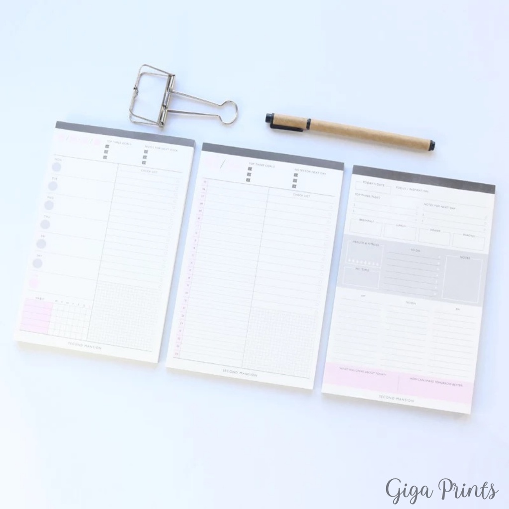 Daily Weekly Schedule Planner Memo Pad Notepad Desk Organizer