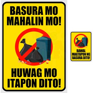 Dito Magtapon Ng Basura Sign