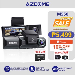 AZDOME M550 4K Ultra HD 3 Channel Front & Rear DashCam Night Control Car Camera Driving Recorder