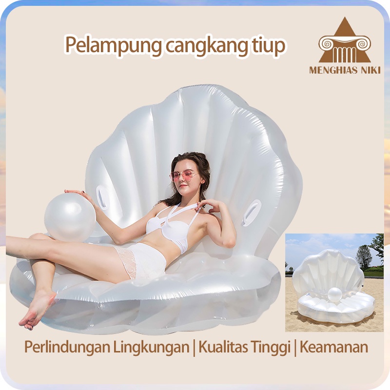 Inflatable Swimming Pool Colossal Sea Shell Pool Floating Bed Row