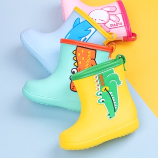 [HOGA] Kids Rain Boots for Girls Boys Non-slip Children Rubber Rain Shoes Cartoon Waterproof #3
