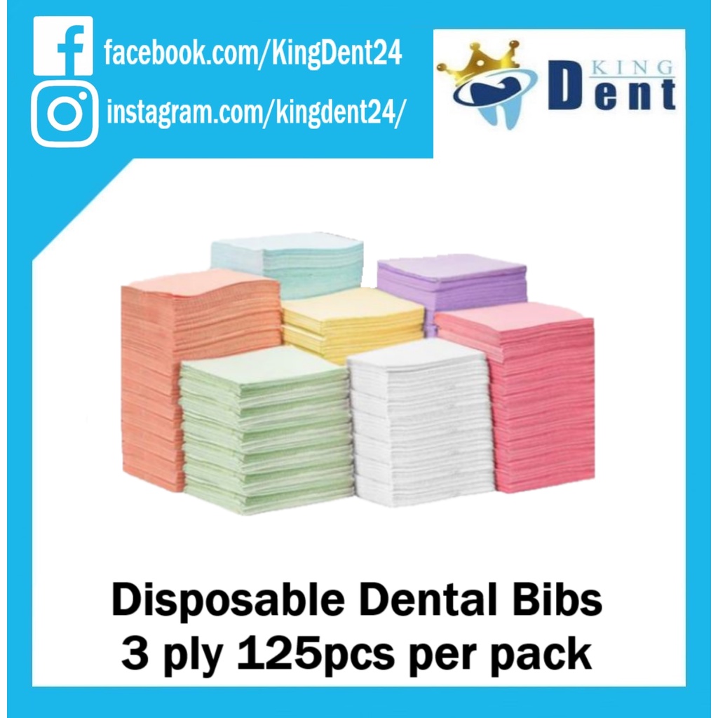 Disposable Dental Bibs 3 ply 125pcs per pack Shopee Philippines