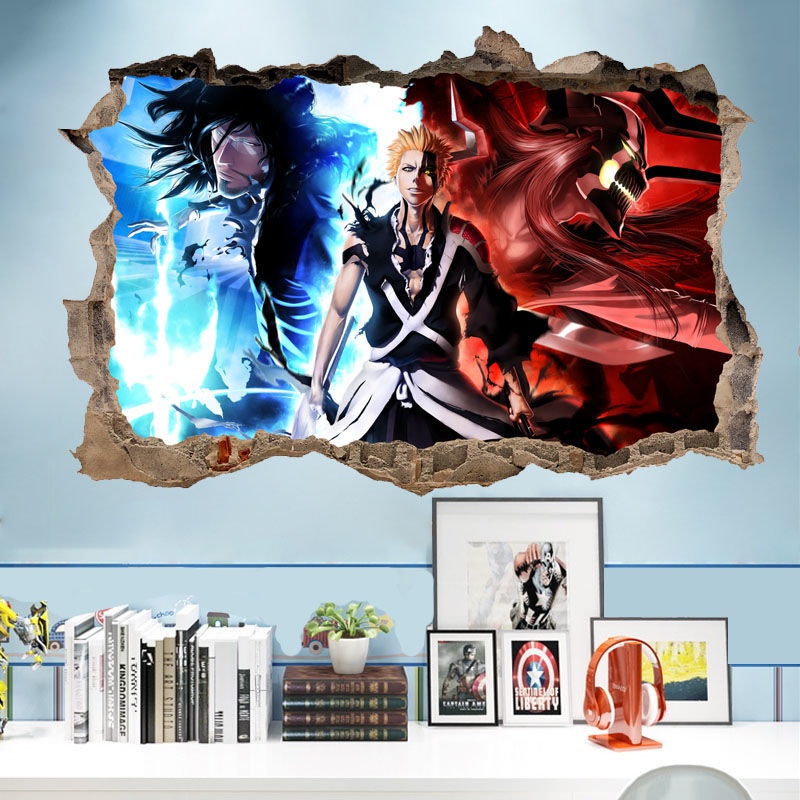 Creative Japanese anime Grim Reaper wall stickers home bedroom dormitory decoration poster self-adhesive removable stick
