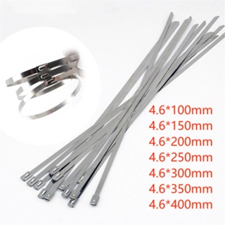 100PCS Multi-Purpose Locking Cable Metal Zip Ties Stainless Steel cable tie Self Locking Zip Tie