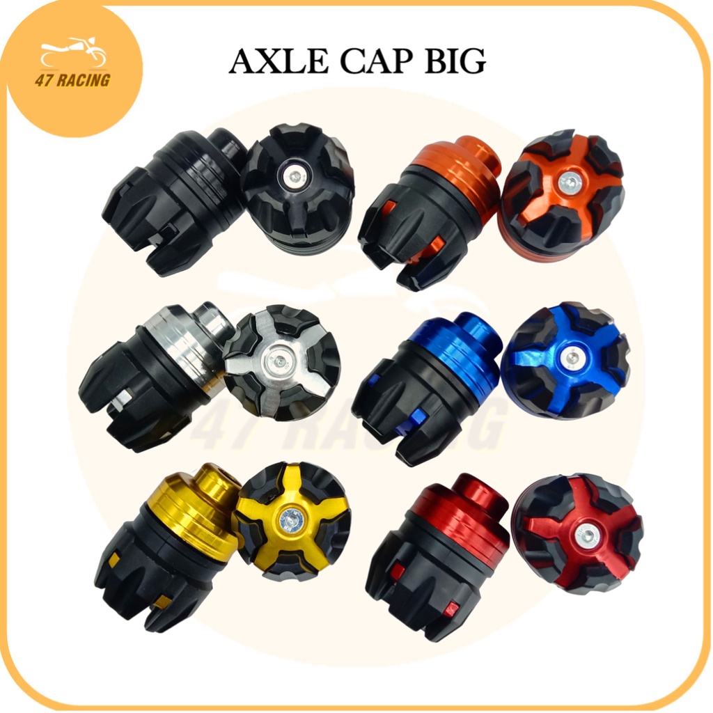 47Racing Motorcycle Axle cap Universal BIG | Shopee Philippines