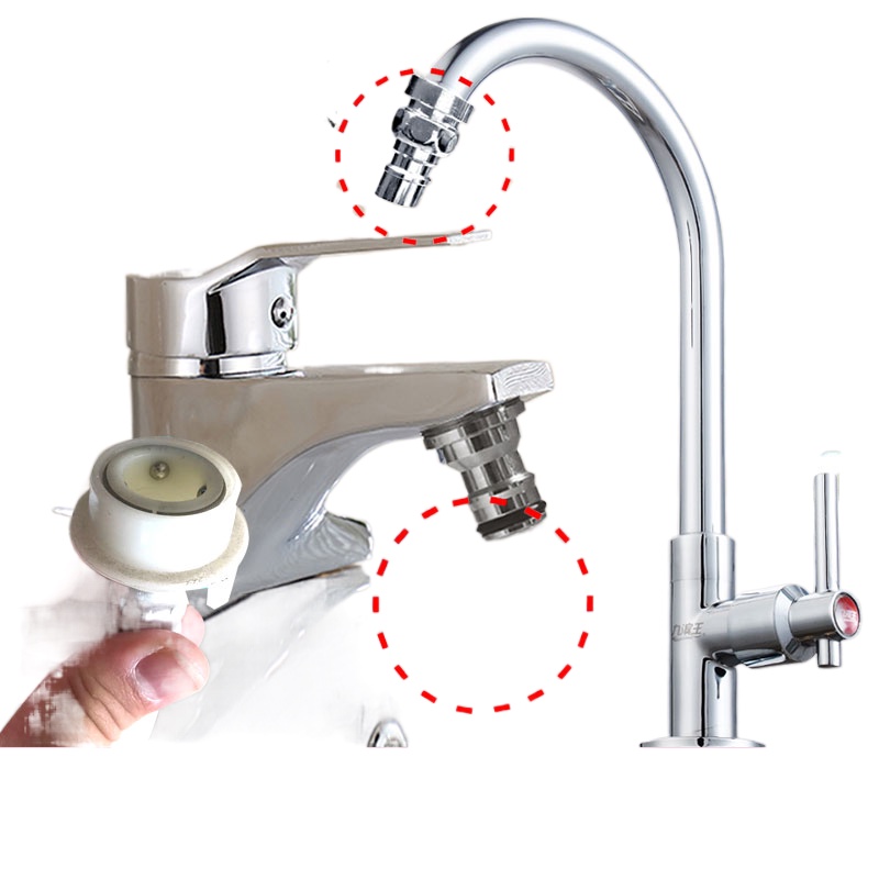 Kitchen sink basin faucet adapter washing machine inlet pipe universal