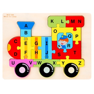 L5YF Alphabet Puzzle Toddler Learning Matching Animal Letter Block Puzzles Preschool Letter Color #3