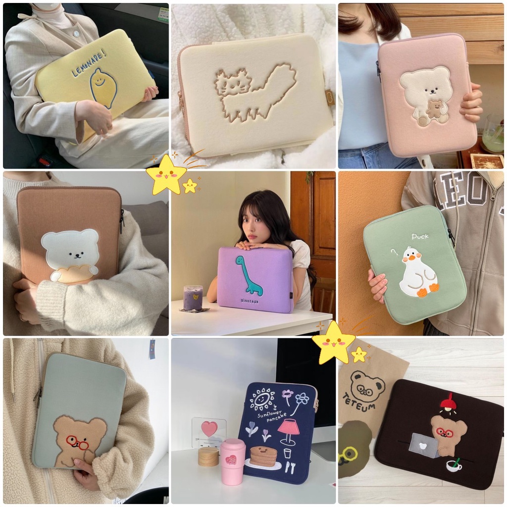 Laptop Bag Korean Ins Style Cute Shockproof Notebook 10/11/13/15 inch