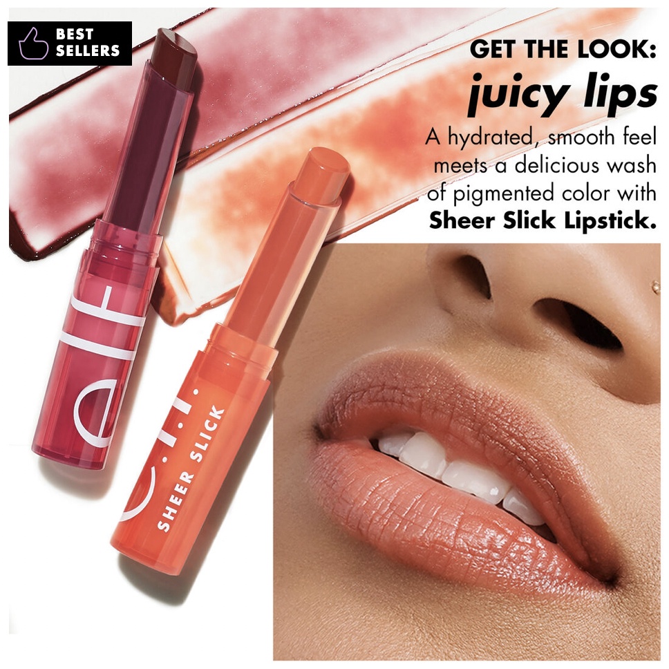 Authentic Elf Sheer Slick Lipstick Black Cherry, Etc Dupe Clinique