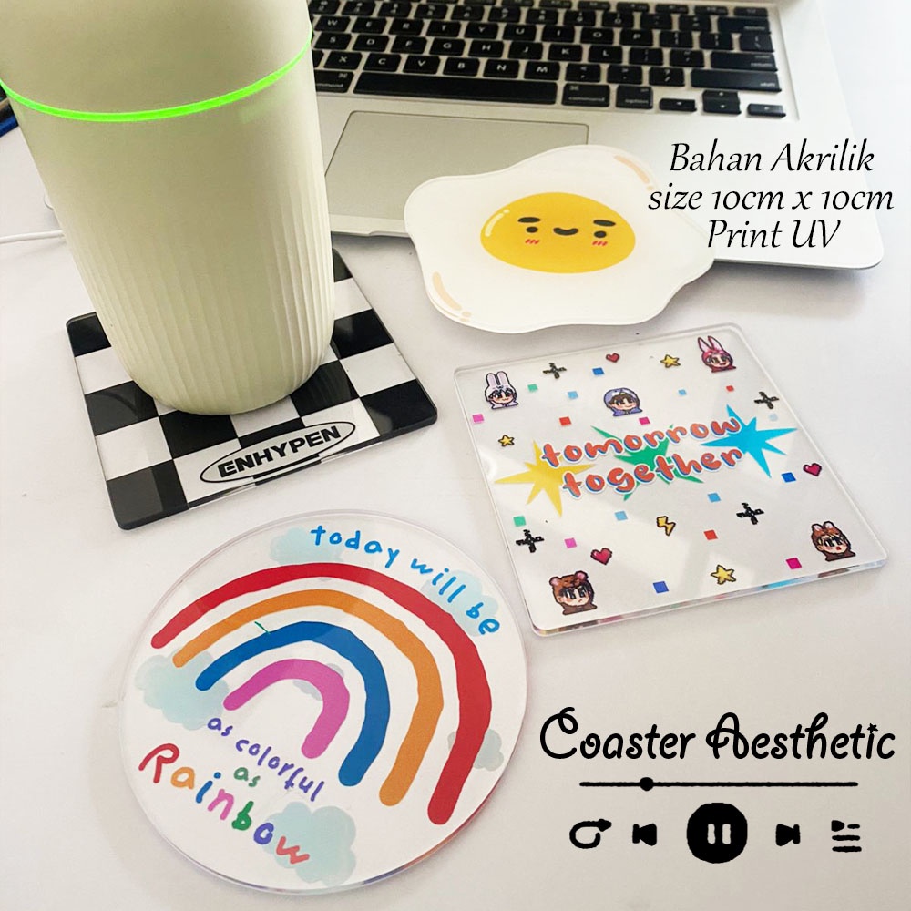 Custom Acrylic Coasters/CUSTOM Acrylic AESTHETIC Coasters Free KPOP