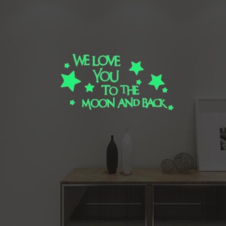We Love You To The Moon And Back 3D Star Glow In Dark Luminous Wall Stickers #4