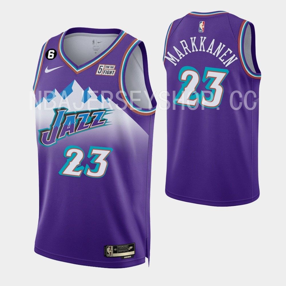 Utah Jazz #23 Lauri Markkanen Purple 2022-23 Classic Edition Jersey ...