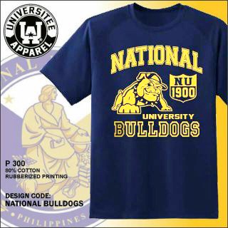 【HOT SALE】National University Bulldogs NU Shirts UAAP Shirt pure cotton t-shirt  clothes summer cod #1