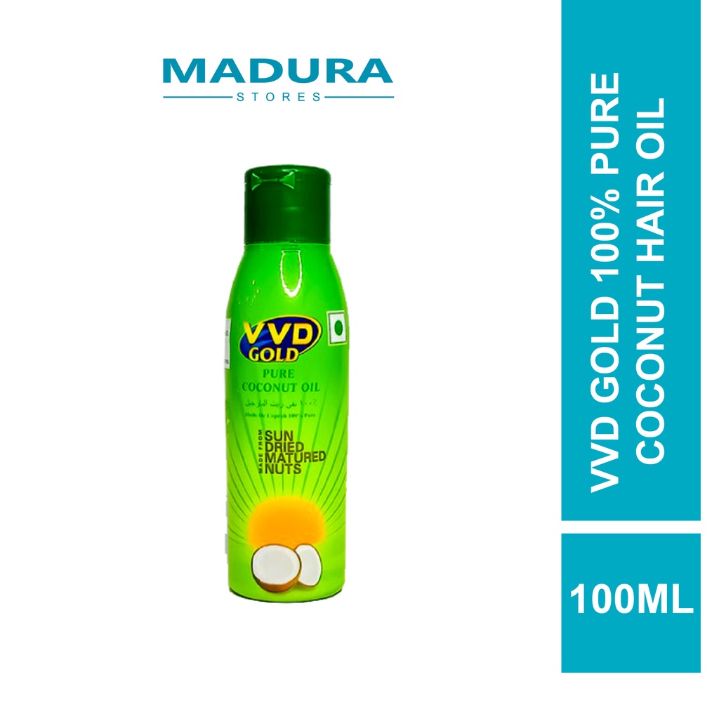 VVD Gold Pure Coconut Hair Oil Organic 100% Pure 100ml | Shopee Philippines