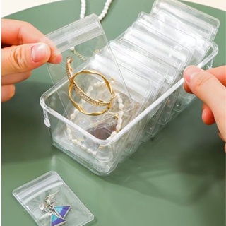 20/pcs Portable Pvc Transparent Jewelry Storage Bag Dustproof and Anti-oxidation Jewelry Storage Bag