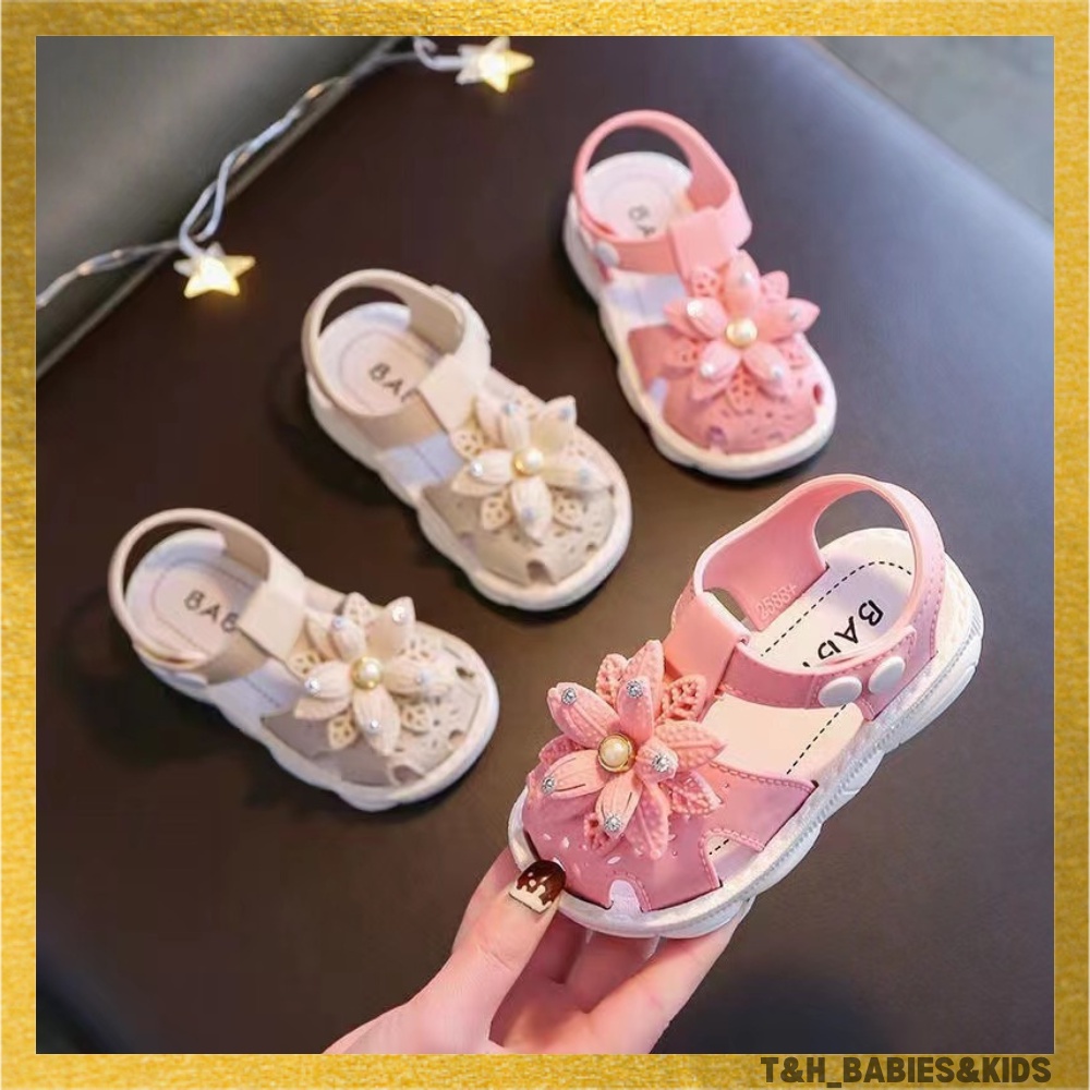 【TH.Baby】Girl Fashion Korea baby Girl Princess Bow Pearl Baby Walking