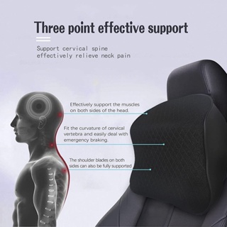 ๑Car Headrest Neck Pillow Head Restraint 3d Memory Foam Auto Travel Back Support Cervical Pillow H #3