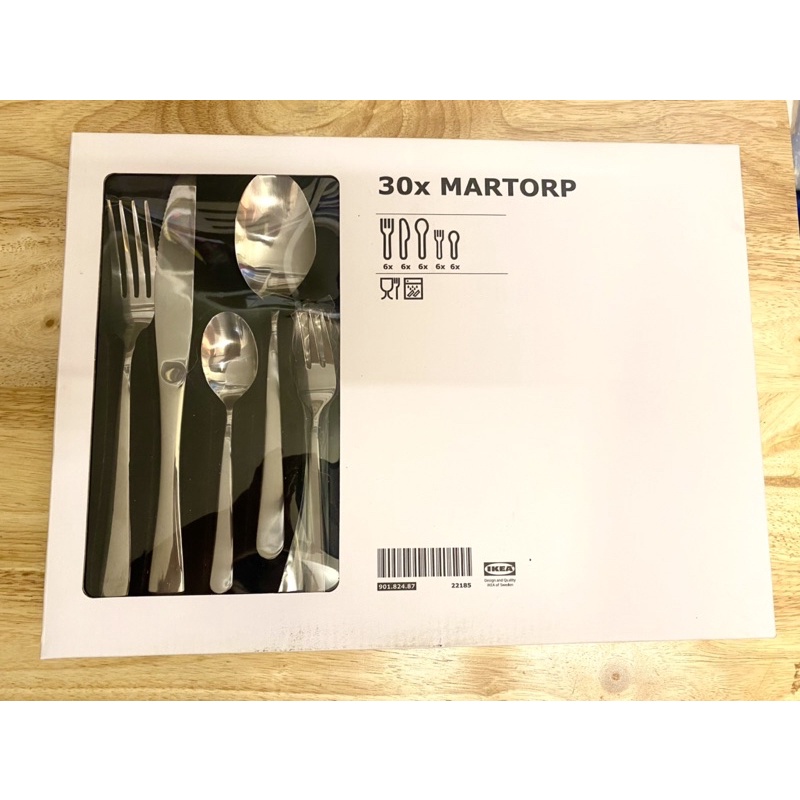 IKEA 30 piece flatware set MARTORP stainless steel cutlery Shopee