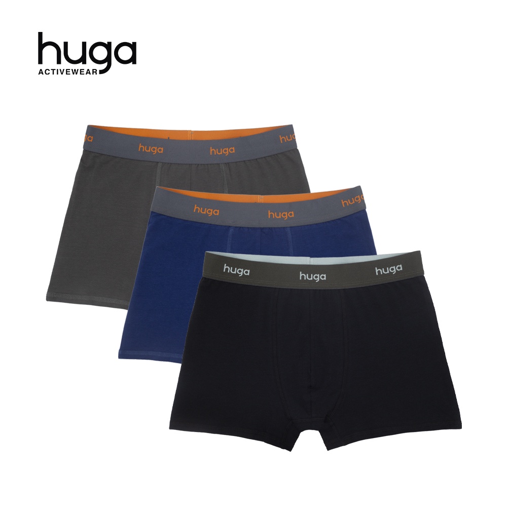 Huga Underwears Comfort Series Mens Organic Cotton Spandex Boxer Briefs