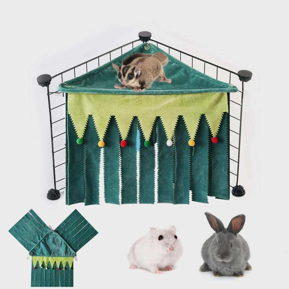 Hamster Hammock Three side Tassel Pet DIY Hideout Hut Toy Small Animal Supplies Hamster Hideout Anim #1
