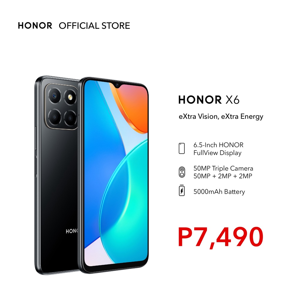 HONOR X6 Smartphone 4GB+64GB 6.5" 50mp Triple Camera 5000mah Long