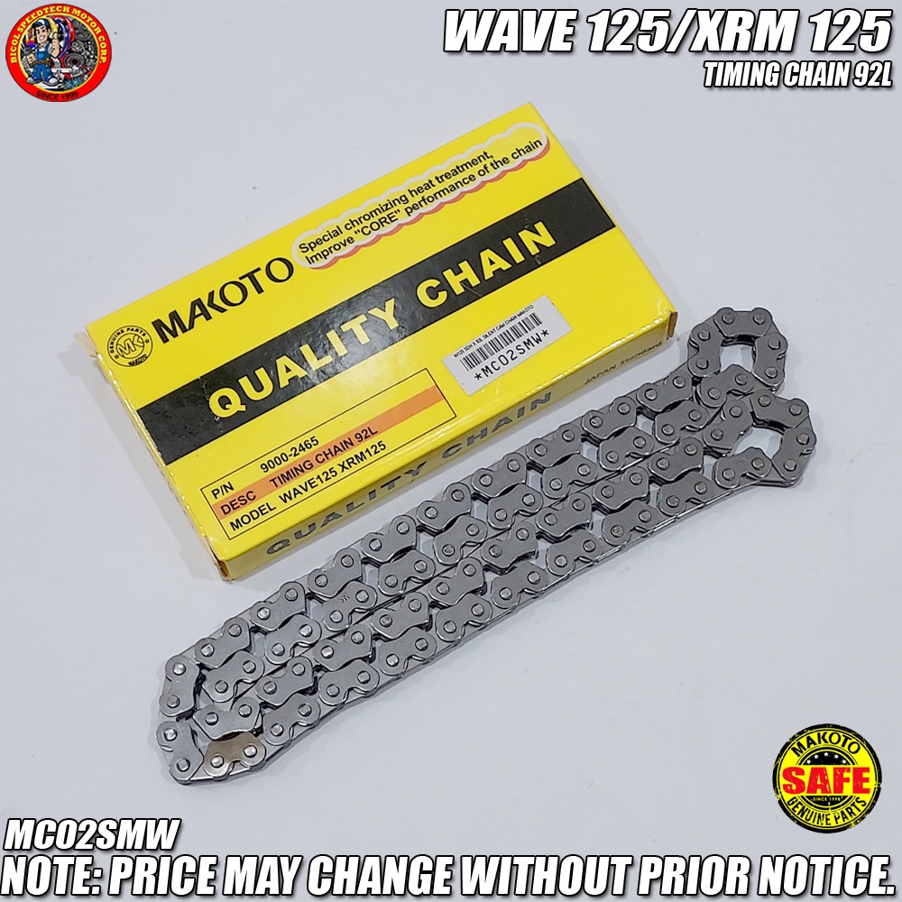 WAVE 125/XRM 125 TIMING CHAIN 92L (MC02SMW) Shopee Philippines