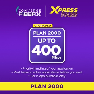 Converge FiberX 400 Mbps WIFI internet plan