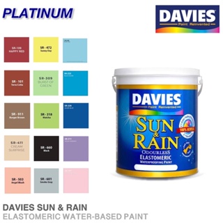 4 Liters / Gallon | DAVIES Sun & Rain | Elastomeric Water-based Paint | Waterproofing | Sold Per 4L