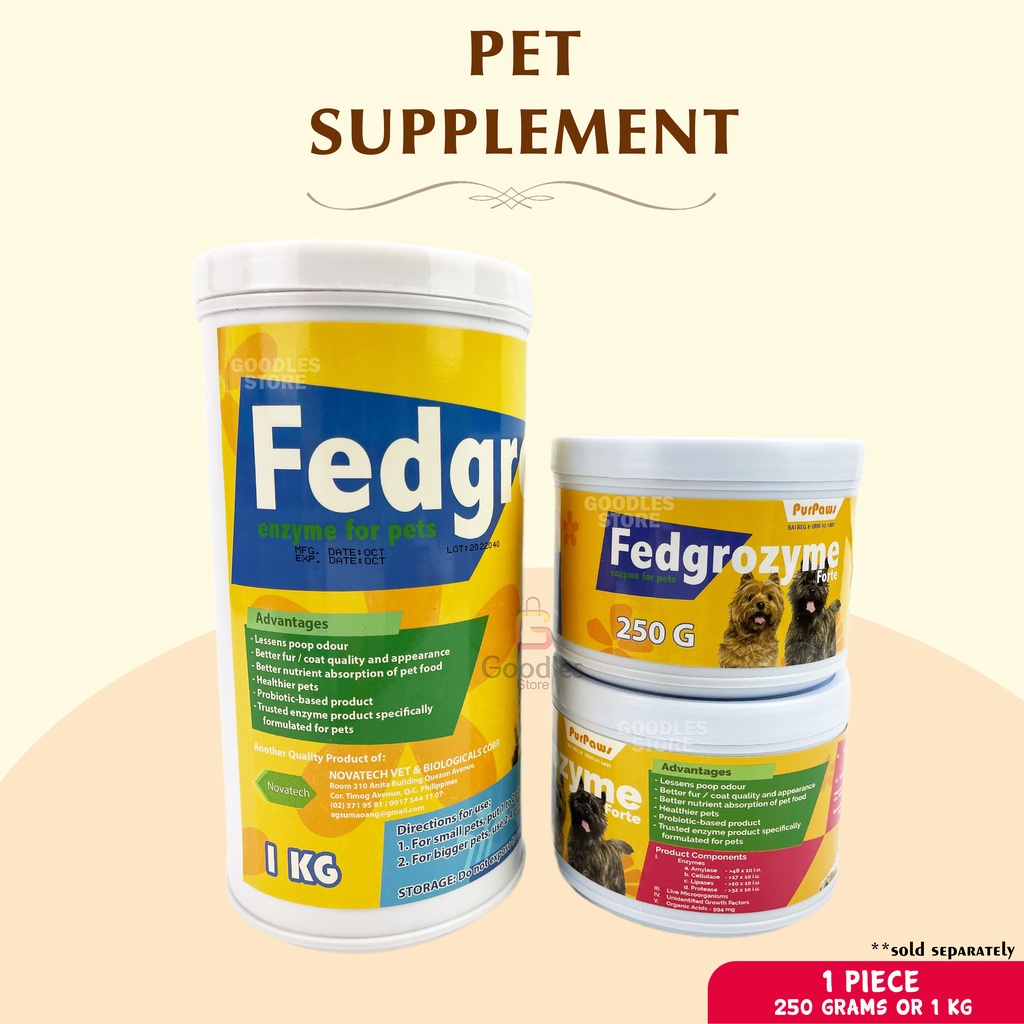 Fedgrozyme Forte Poop Odor Remover Probiotics Pee Odor Remover Cat