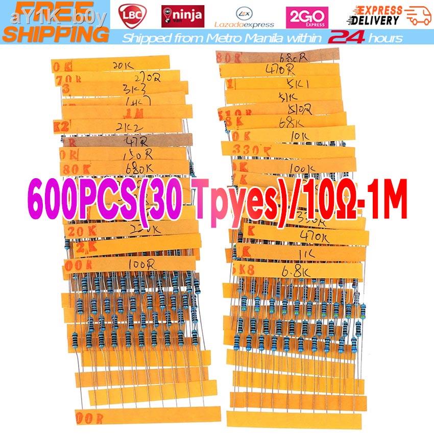 (Selling)1/4W resistors assorted kit 0.25W Carbon Film resistance set