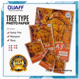XQ  QUAFF Glossy Photo Paper 3R | 4R | 5R | A4 Size 230gsm || 180gsm (20sheets)