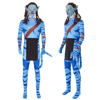 Avatar 2 Cosplay Costume Movie Jake Sully Neytiri Bodysuit Suit Zentai Jumpsuits Halloween Costume For Women Men Girls Kids