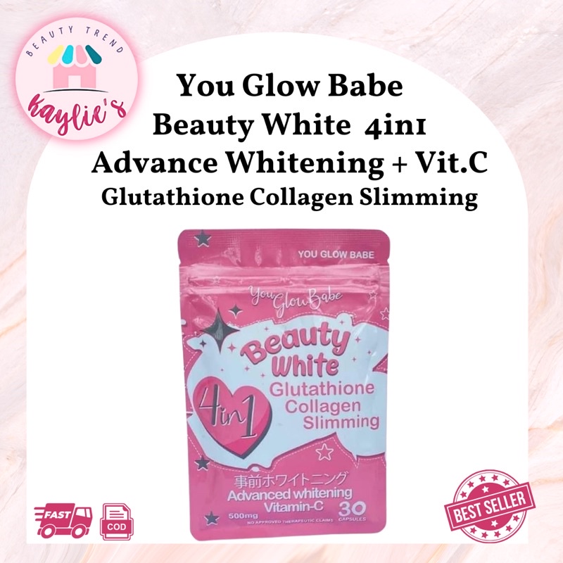 You Glow Babe Beauty White 4in1 Glutathione Collagen Slimming Advance Whitening With Vitamin C