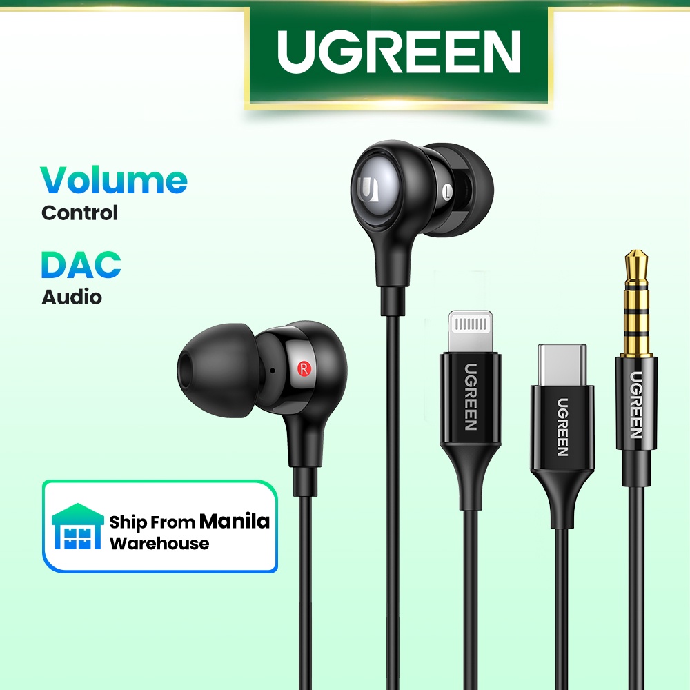 Ugreen Hi Tune 35mm And Type C Dac Audio Jack Earbuds With Microphone