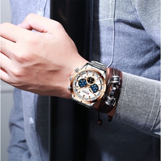 CURREN Business Men Watch Luxury Brand Stainless Steel Wrist Watch Chronograph Army Military Quartz #8