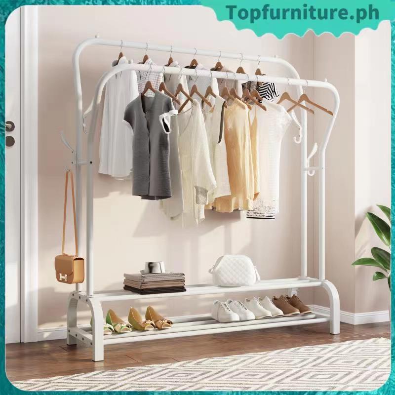 ☺️COD☺️Ready Stock Big Double Pole Type Drying Rack Wardrobe Rack